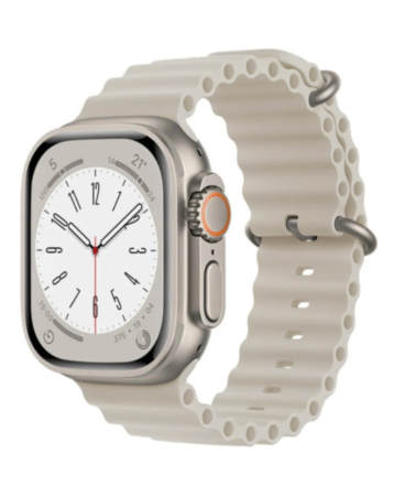 Silicone Ocean Strap with Metal Buckle (STARLIGHT) for iWatch (42/44/45/49mm) (Only Ground Shipping)