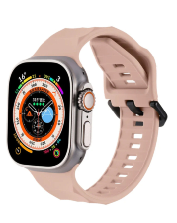 Silicone Wave Sport Strap (RETRO ROSE) for iWatch (42 / 44 / 45 / 49mm) (Only Ground Shipping)