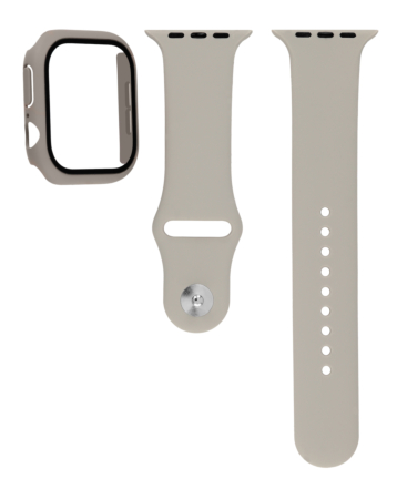 Silicone Soft Band with Tempered Glass - GRAY for iWatch 42mm (2024) (Only Ground Shipping)