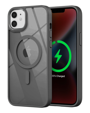 Shiny Magnetic Clear Cases -BLACK for iPhone 11  (Only Ground Shipping)