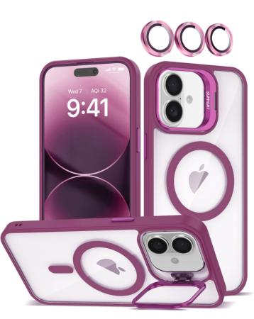 Transpalet Silicone case & Camera stand with Camera Lens - WINE for iPhone 11 (Only Ground Shipping)