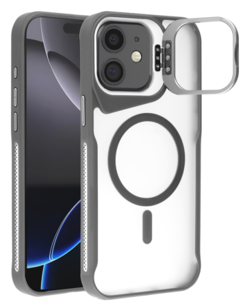 Matte Transparent Camera Stand Case with Wireless Charging - GRAY for iPhone 11 (Only Ground Shipping)