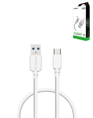 Esoulk EC30P USB A-C Round Cable (WHITE) (5ft) (15W) (Only Ground Shipping)