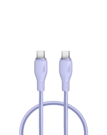 BASEUS Pudding Series USB C-C Fast Charging Cable (NEBULA PURPLE) (3ft) (100W) (Only Ground Shipping)