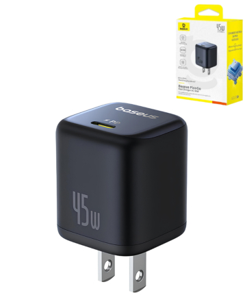 BASEUS PicoGo GaN USB-C Charger (45W) (BLACK) (Only Ground Shipping)