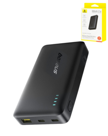 BASEUS EnerFill FP21 Power Bank with USB C-C Fast Charging Cable (22.5W) (10000mAh) (COSMIC BLACK) (Only Ground Shipping)