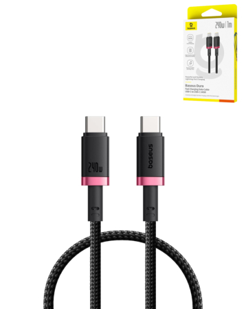 BASEUS DuraFast Charging Data Cable USB C-C (3ft) (240W) (Only Ground Shipping)
