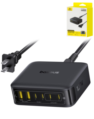 BASEUS EnerFill FH21 Desktop Charging Station (4x USB C + 2x USB A) (120W) (Only Ground Shipping)