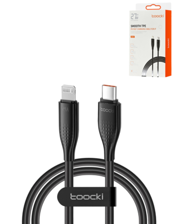 Toocki USB C-L Non-MFI Fast Charging Data Cable (BLACK) (6ft) (27W) (Only Ground Shipping)