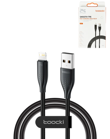 Toocki USB A-L Non-MFI Fast Charging Data Cable (BLACK) (6ft) (20W) (Only Ground Shipping)