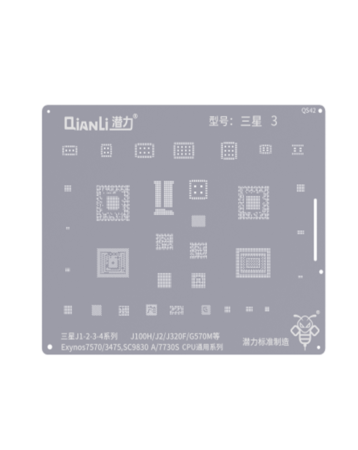 Qianli Bumblebee BGA Reballing Stencil QS42 Samsung J1-2-3-4 Series , Exynos7570 / 3475 / SC9830A / 7730S CPU Universal Series