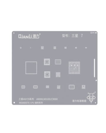 Shop the Qianli Bumblebee BGA Reballing Stencil QS46 for Samsung A9, C9 Series, A9000, A9100, and C9000 MSM8976 CPU Universal Series.
