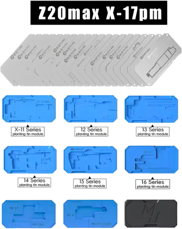 MIJING Z20 Max Comprehensive BGA Reballing Fixture (33in1) Tool Set for iP X - 17 PM (Only Ground Shipping)