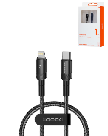 Toocki USB C-L Non-MFI Fast Charging Data Cable (BLACK) (3ft) (20W) (Only Ground Shipping)