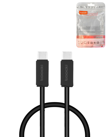 Toocki TPE USB C-C Super Fast Charging Data Cable (3ft) (100W) (BLACK) (Only Ground Shipping)