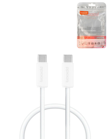 Toocki TPE USB C-C Super Fast Charging Data Cable (3ft) (100W) (WHITE) (Only Ground Shipping)