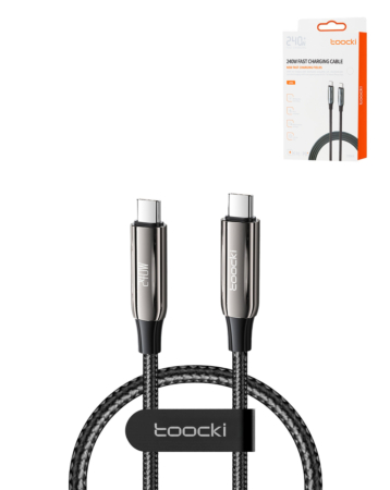 Toocki USB C-C Super Fast Braided Charging Data Cable for TV / Laptop / Robot / SmartPhone / Tablets (3ft) (240W) (Only Ground Shipping)