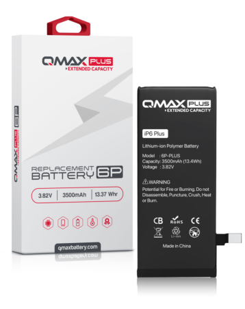 QMAX Plus Extended Capacity Replacement Battery for iPhone 6 Plus (3500 mAh) (Only Ground Shipping)