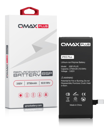 QMAX Plus Replacement Battery for iPhone 6S Plus (2750 mAh) (Only Ground Shipping)