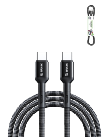 Esoulk USB C-C Fast Charging Cable (BLACK) (10ft) (30W) (Only Ground Shipping)