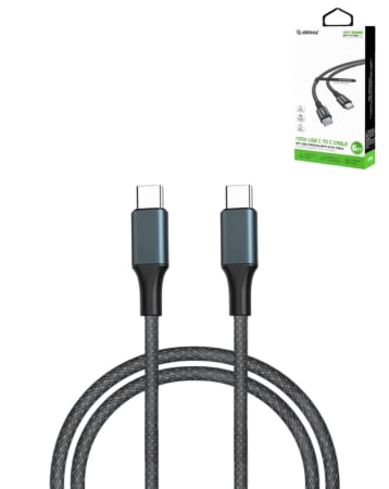 Esoulk USB C-C Charging & Data Sync Cable (BLACK) (6ft) (100W) (Only Ground Shipping)