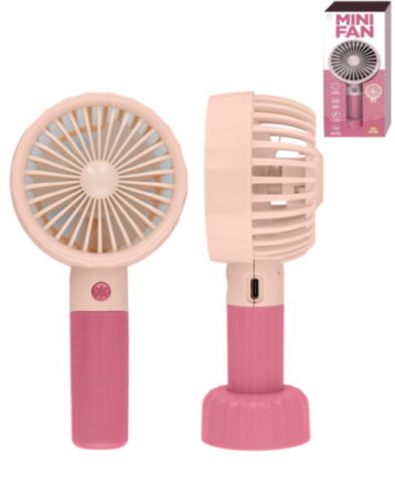 POMGEAR Mini Fan with Desk Stand (PINK) (Only Ground Shipping)