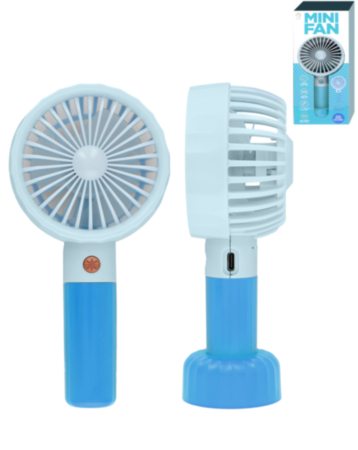 POMGEAR Mini Fan with Desk Stand (BLUE) (Only Ground Shipping)