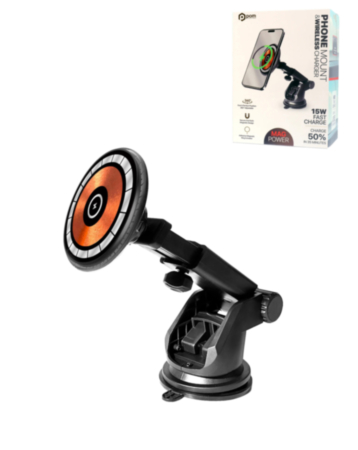POMGEAR Bronze-Coil MagSafe Extending Grip Mount with Suction Cup (15W) (Only Ground Shipping)