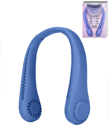POMGEAR Portable Bladeless Neck Fan (NAVY BLUE) (Only Ground Shipping)