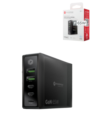 Powerpeak Multi-Device Charger 65W 5 Port Charger (Only Ground Shipping)