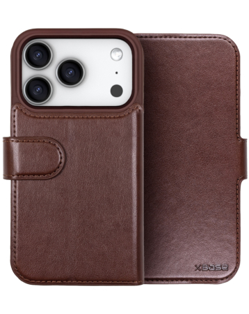 xBase by PowerPeak Folio Exec Wallet Case with MagSafe for iPhone 17 Pro - (BROWN) (Only Ground Shipping)