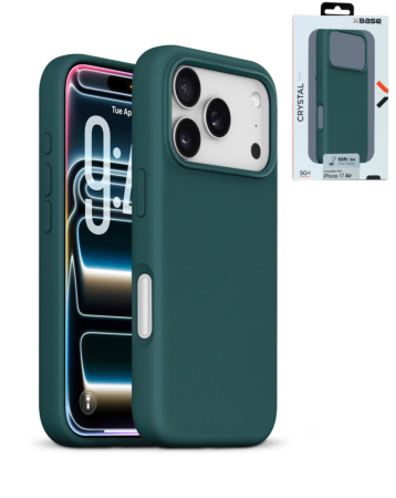 xBase by PowerPeak Liquid Silicone Gel/Rubber MagSafe for iPhone 17 Pro Max (GREEN) (Only Ground Shipping)