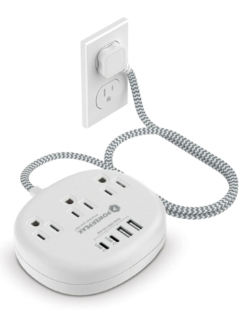 Powerpeak 7in1 Power Station with Surge Protection (3xAC Outlets & 2x USB-A & 2x USB-C) (Only Ground Shipping)