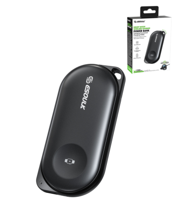Esoulk Smart Watch Wireless Charging Power Bank (1200 mAh) (BLACK) (Only Ground Shipping)