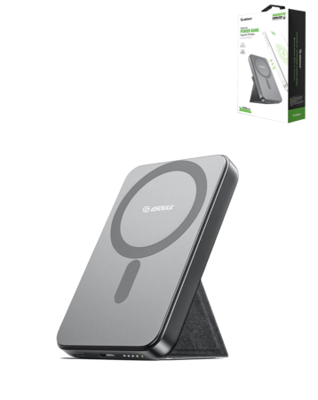 Esoulk Built-In Cable Magnetic Power Bank (5000 mAh / 18W) (BLACK) (Only Ground Shipping)