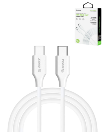 Esoulk EK1005 USB C-C Charging Cable (WHITE) (10ft) (60W) (Only Ground Shipping)