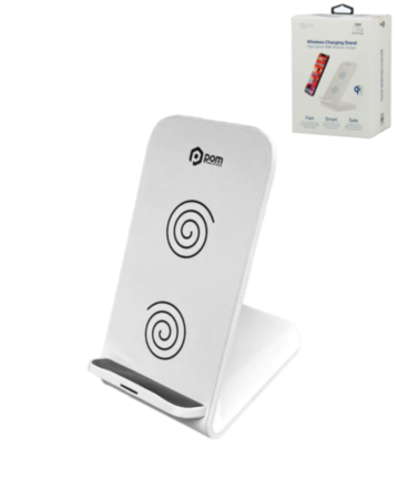 POMGEAR Fast Wireless Charging Stand (10W) (WHITE) (Only Ground Shipping)