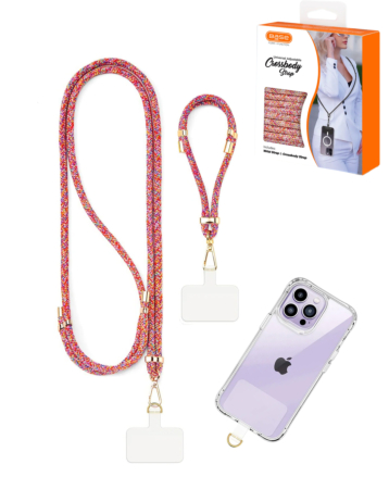 xBase by PowerPeak - Universal Adjustable Crossbody & Wrist Strap - (PINK) (Only Ground Shipping)