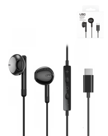 USG by PowerPeak - USB-C Headphone - (BLACK) (Only Ground Shipping)