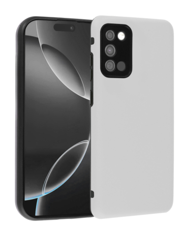 Full Cover New Design Silicone Case - WHITE for Galaxy A03S (Only Ground Shipping)