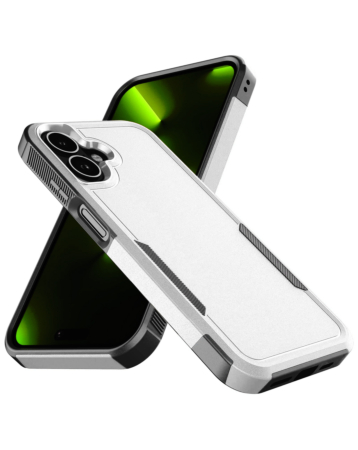 Galaxy A07 Dual Layers Shockproof Strong Case -WHITE (Only Ground Shipping)