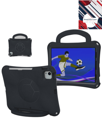 Soccer Case - BLACK for iPad 10 2022 (10.9") / iPad 11 (A16) / Air 11 2024 (Only Ground Shipping)