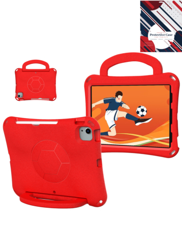 Soccer Case - RED for iPad 10 2022 (10.9") / iPad 11 (A16) / Air 11 2024 (Only Ground Shipping)