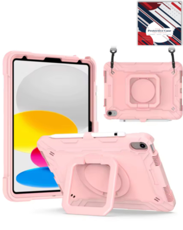 Full Body Protection Case with Square Kickstand (ROSE GOLD) for iPad 10 2022 (10.9") / iPad 11 (A16) / Air 11 (2024/2025/2026) / Air 4 / Air 5 / Pro 11 (All Models) (Only Ground Shipping)