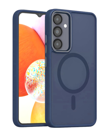 New Magnetic Wireless Charging Case - NAVY BLUE for Galaxy A14 (Only Ground Shipping)