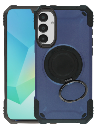 Hybrid Tuff Case with Magnetic Kickstand (DARK BLUE) for Galaxy A14 4G / 5G (Only Ground Shipping)