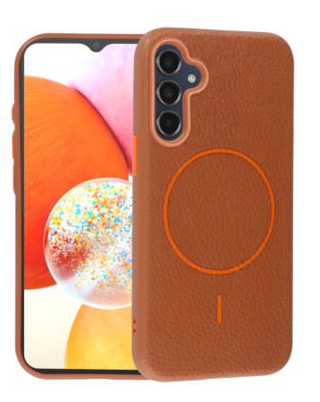 Magnetic Leather Soft Cases - GOLDEN BROWN for Galaxy A15 (Only Ground Shipping)