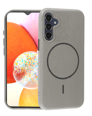 Magnetic Leather Soft Cases - TITANIUM GRAY for Galaxy A15 (Only Ground Shipping)