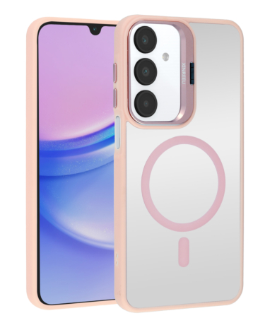 Thin Magnetic Clear Case with Camera Stand Kickstand - PINK for Galaxy A16 (Only Ground Shipping)