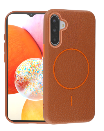 Magnetic Leather Soft Cases - GOLDEN BROWN for Galaxy A17 (Only Ground Shipping)